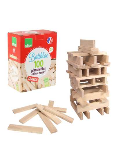 100 natural wood pieces set