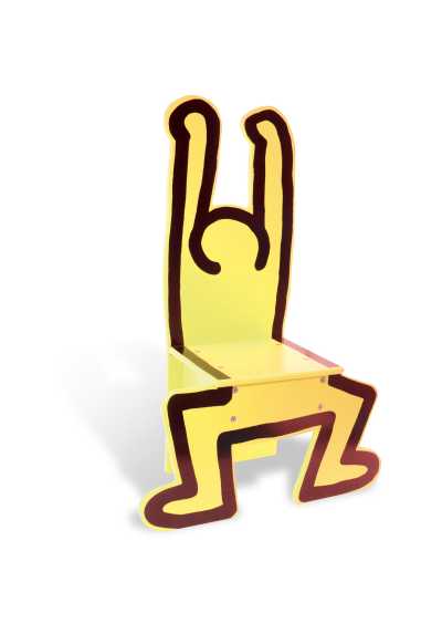 Chaise jaune Keith Haring