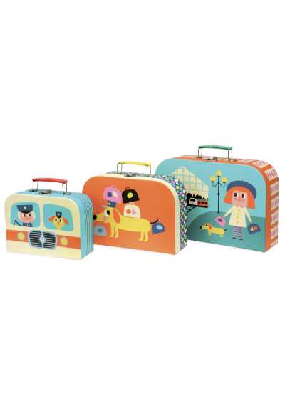 Set de 3 valises gigognes carton par Ingela P.Arrhenius