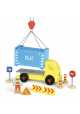 Camion porte-container avec accessoires de chantier*